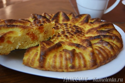 Приготовление рецепта &quot;Подсолнух&quot; (творожная запеканка с курагой и тыквой) шаг 10