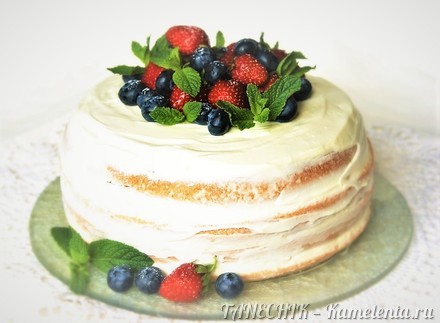 Приготовление рецепта &quot;Naked cake&quot; или голый торт шаг 11